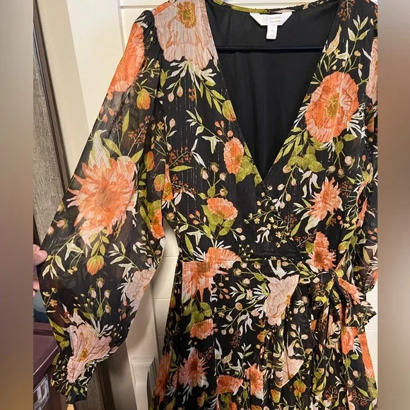 LC Lauren Conrad High-Low Hem Faux-Wrap Maxi Dress - Picture 5 of 10